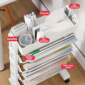 Bookshelf with Wheels and Storage Cart (6-Tier)