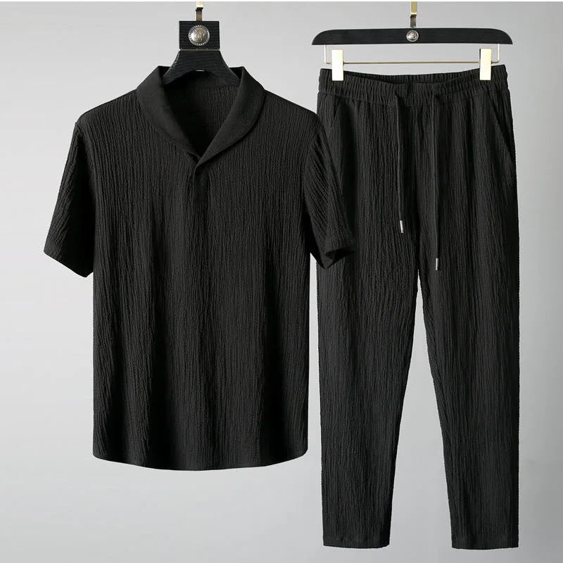 Oem Customized logo Design Style Short Sleeved Trousers Fashionable Versatile Sports Trousers New Trend Suits Men's Sports Suit
