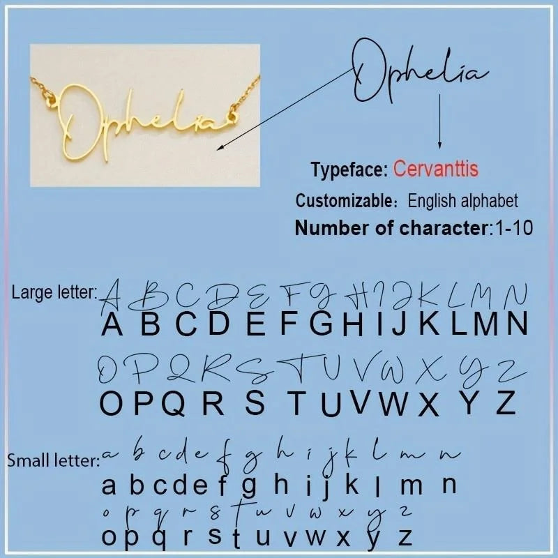 Customized Name Stainless Steel Necklace Jewelry PVD 18K Gold Plated Choker Personalized Nameplate Pendant Necklace for Women