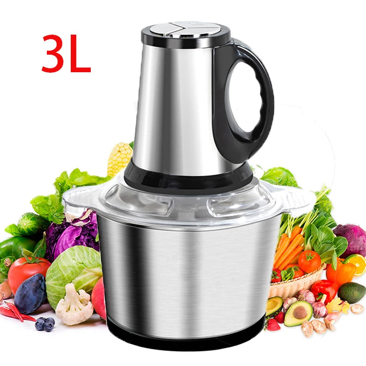 Multifunctional Kitchen Home 2L 3L 5L Food Vegetable Meat Chopper Stainless Steel Mini Meat Mincer Electric Meat Grinders