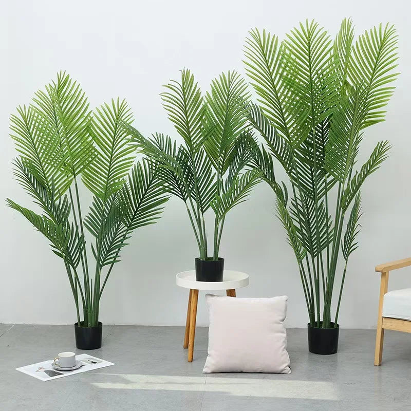 Simulation Palm Trees Areca Palm Fake Potted Plants Floor-Standing Home Interior Decoration Fake Trees Artificial Green Plants