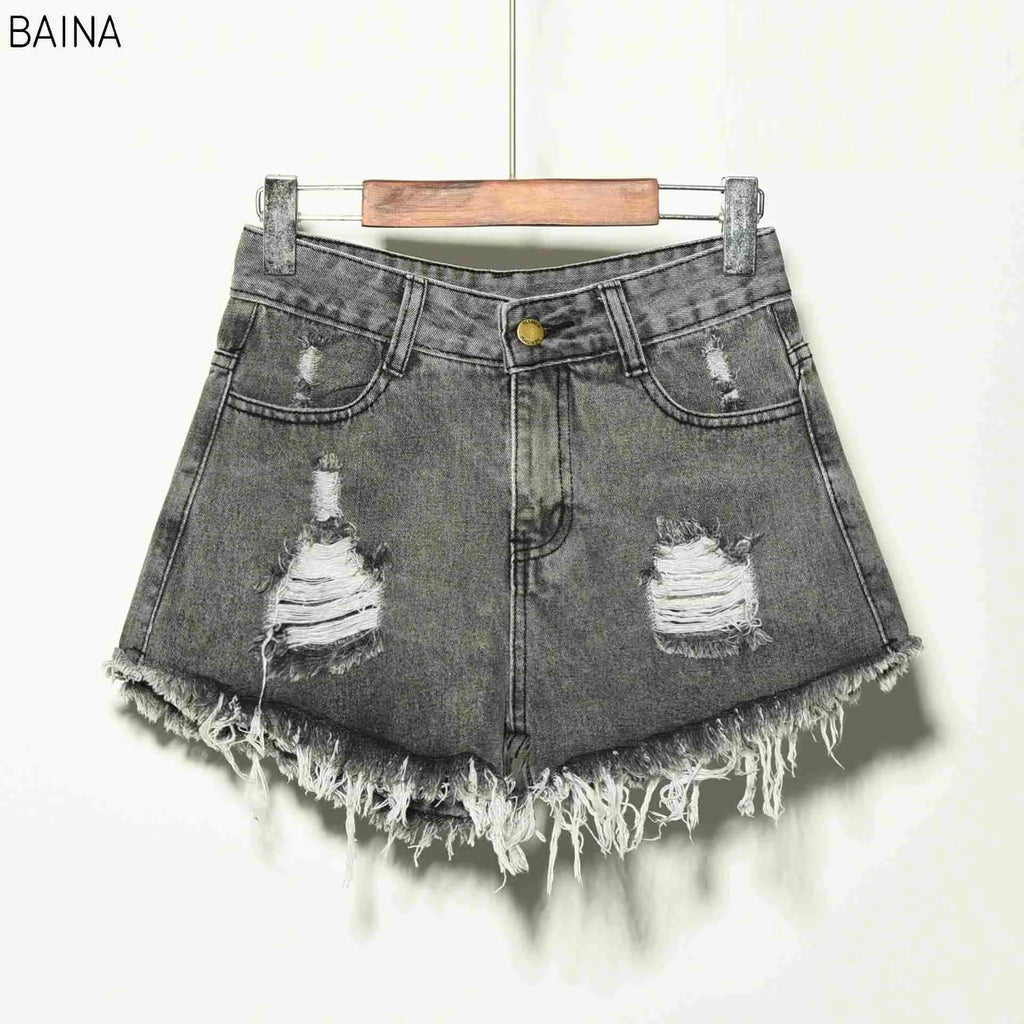 Wholesale  Stretch Women Ripped Denim Elastic Summer Plus Large Size Girls Lady Jean Jeans Shorts