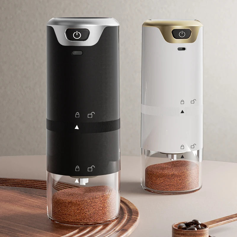 Portable Mini Electric Coffee Grinder Hot Model Rechargeable with Type C-Port Ceramic Material Manual Mill Type