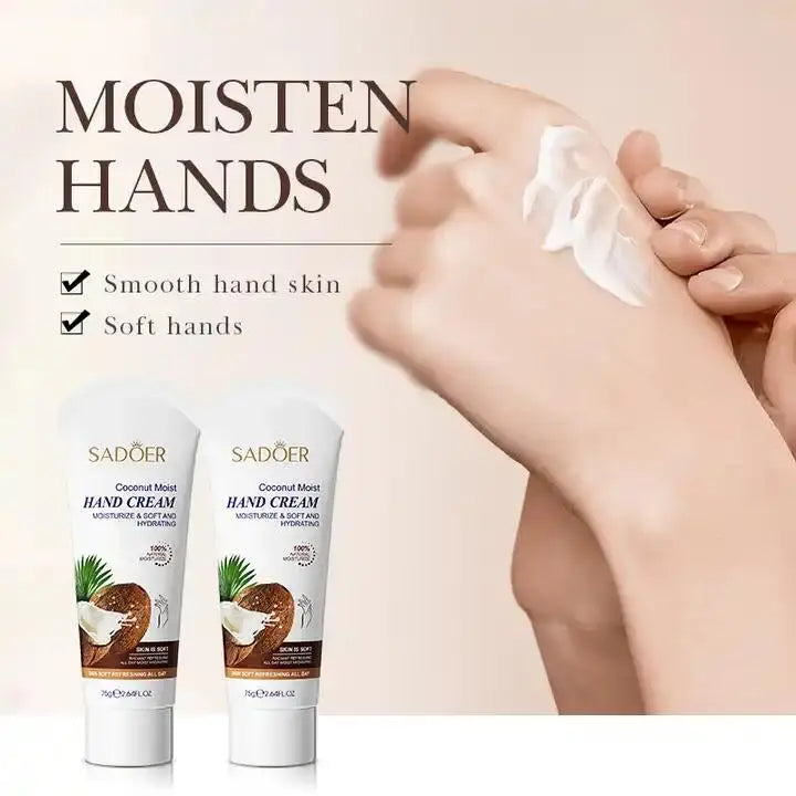SADOER Coconut Skin Care Set Moisturizing Shower Gel Anti Dandruff Hand Cream Hair Mask Toothpaste Shampoo Skin Care Products