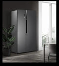 608L Double Door Refrigerator Retro Home Kitchen Double Door Small Appliances Cute European and Red and Black Refrigerator