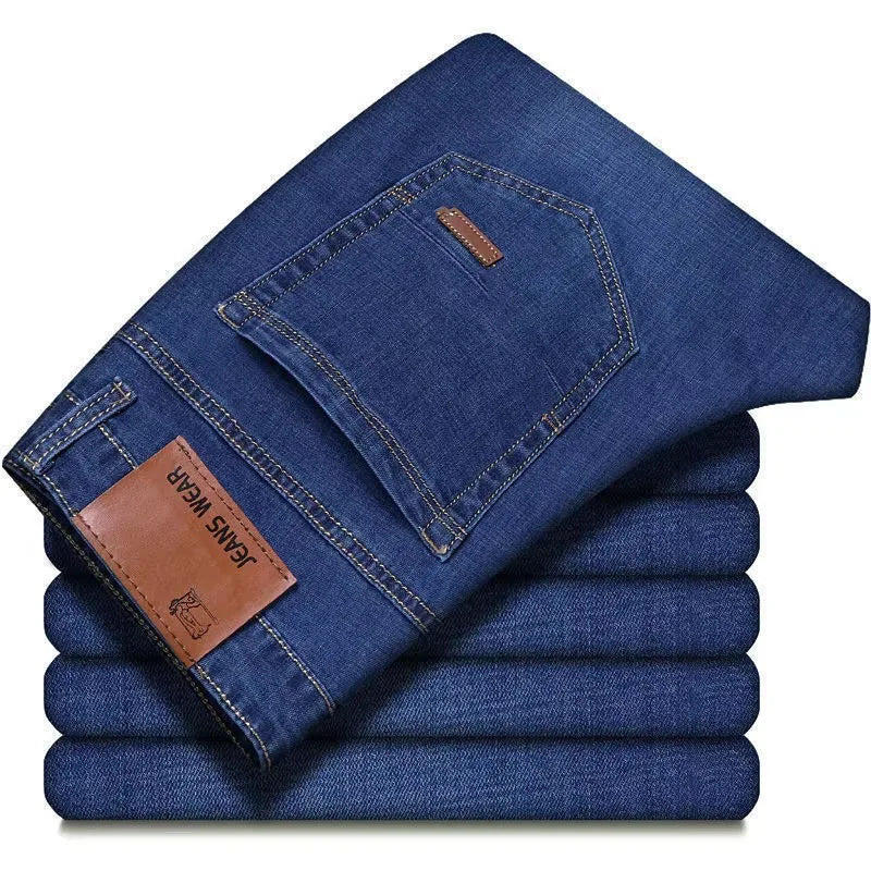 Jeans Factory Direct Sales Summer and Autumn New Slim Straight Boys Trousers Casual Breathable Wear Men's Pants Denim Jeans