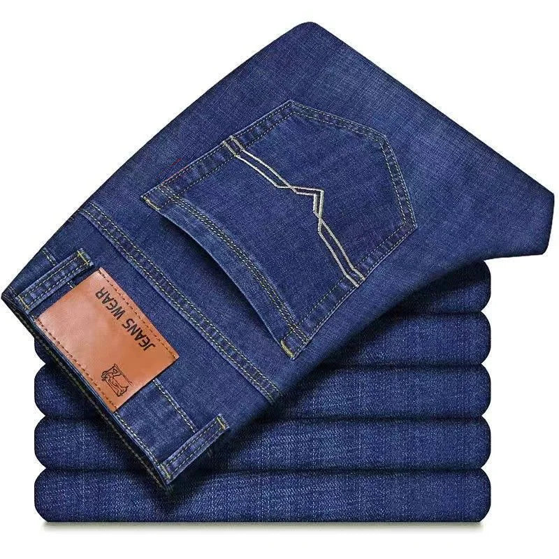 Jeans Factory Direct Sales Summer and Autumn New Slim Straight Boys Trousers Casual Breathable Wear Men's Pants Denim Jeans