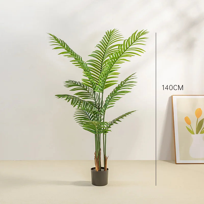 Simulation Palm Trees Areca Palm Fake Potted Plants Floor-Standing Home Interior Decoration Fake Trees Artificial Green Plants