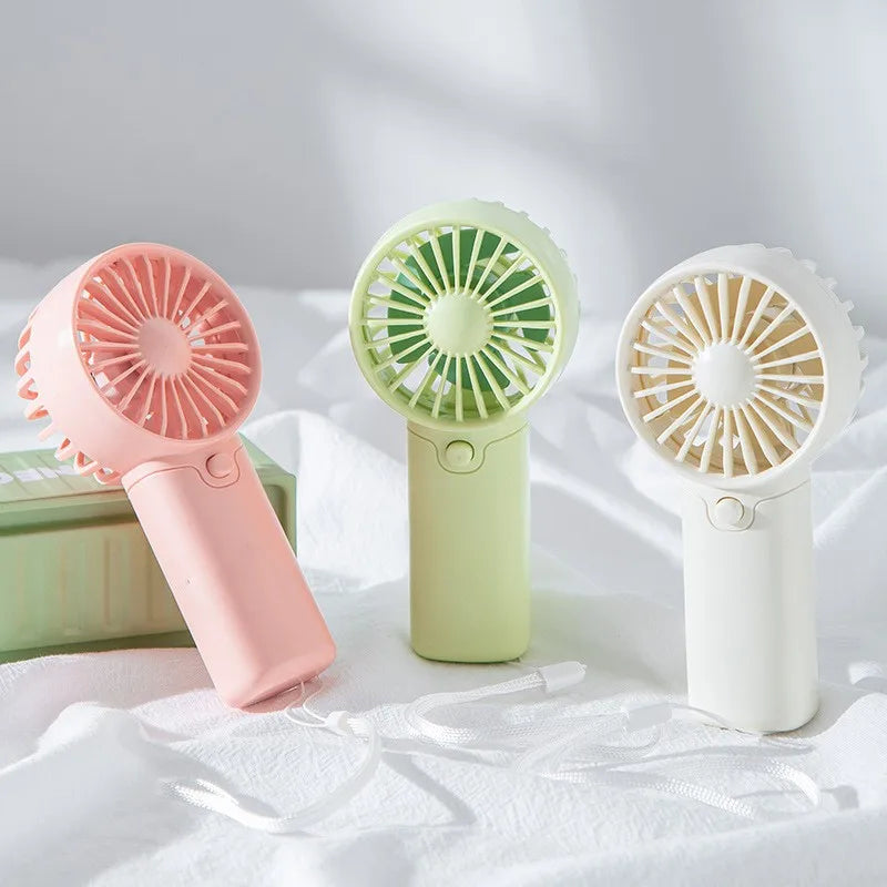 Portable Handheld Personal Pocket Fan Battery Operated Summer Gift for Outdoor Travel in Car or RV Small Plastic Hand Fan