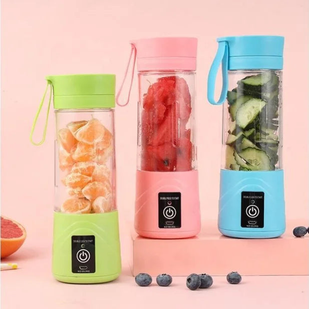 Electric Personal Travel Sports Portable Blender Juice Maker Portable USB Blender USB Rechargeable Mini 380ml Fruit Juicer