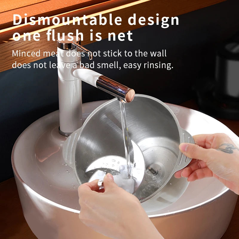 Multifunctional Kitchen Home 2L 3L 5L Food Vegetable Meat Chopper Stainless Steel Mini Meat Mincer Electric Meat Grinders