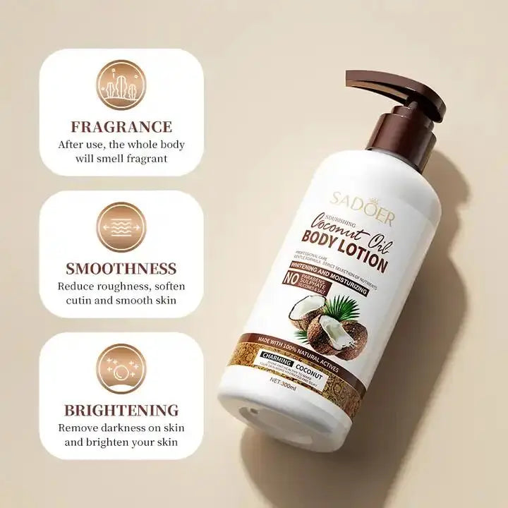 SADOER Coconut Skin Care Set Moisturizing Shower Gel Anti Dandruff Hand Cream Hair Mask Toothpaste Shampoo Skin Care Products