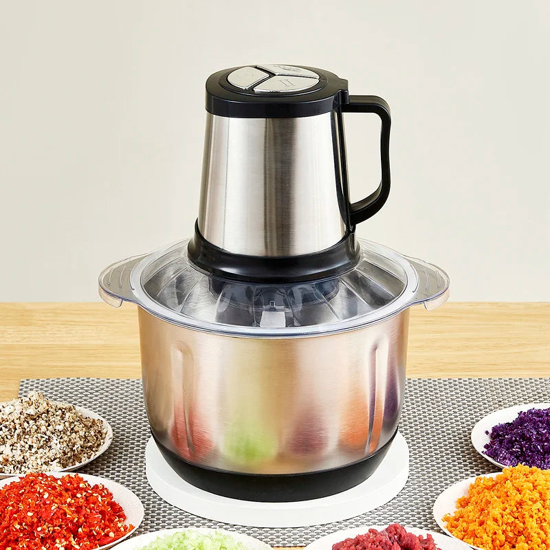 Multifunctional Kitchen Home 2L 3L 5L Food Vegetable Meat Chopper Stainless Steel Mini Meat Mincer Electric Meat Grinders