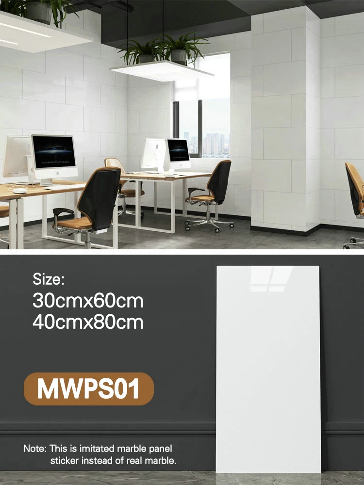 Modern High Glossy PVC Wall Panels Marble Look Eco-Friendly Non-Toxic Soundproof Geometric Waterproof Entertainment Living Room