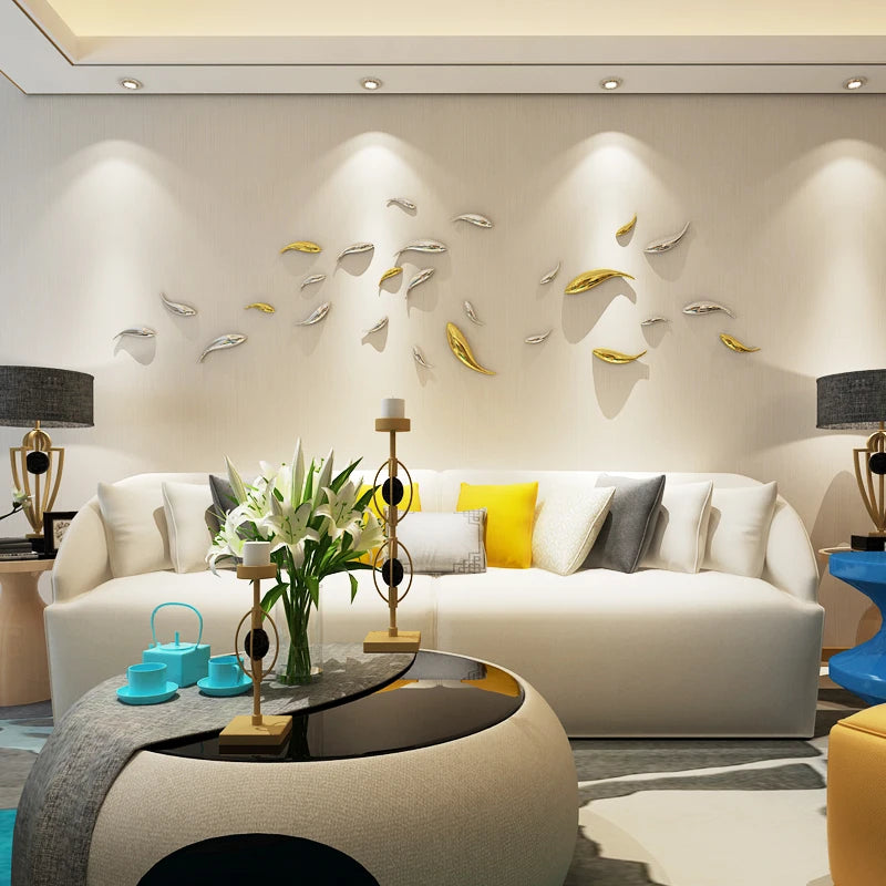 Modern Simple Abstract Fish Interior Design Ceramic Wall Art Home Decor Luxury Home Decor Accessories