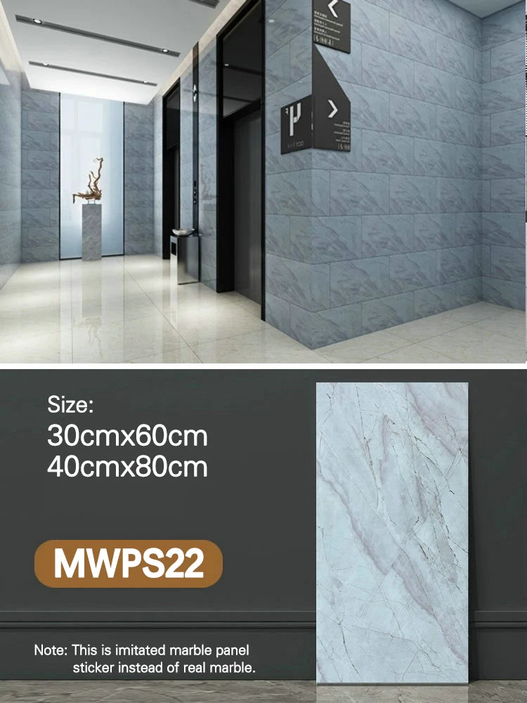 Modern High Glossy PVC Wall Panels Marble Look Eco-Friendly Non-Toxic Soundproof Geometric Waterproof Entertainment Living Room