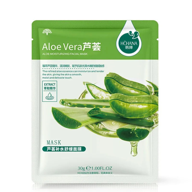 OEM Korean Face Skin Care Moisturizing Sheet Mask Private Label Natural Plant Fruit Foil Serum Collagen Facial Mask