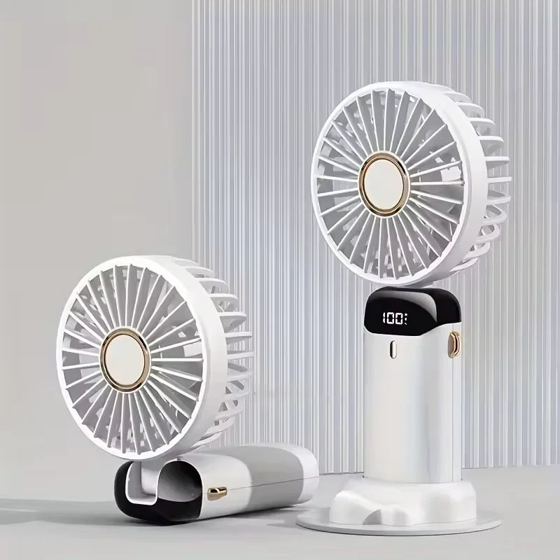 Rechargeable USB Handheld Portable Mini Fan with Foldable Cooling Fan 5 Speed for Students Car Office Desk Outdoor for Gift
