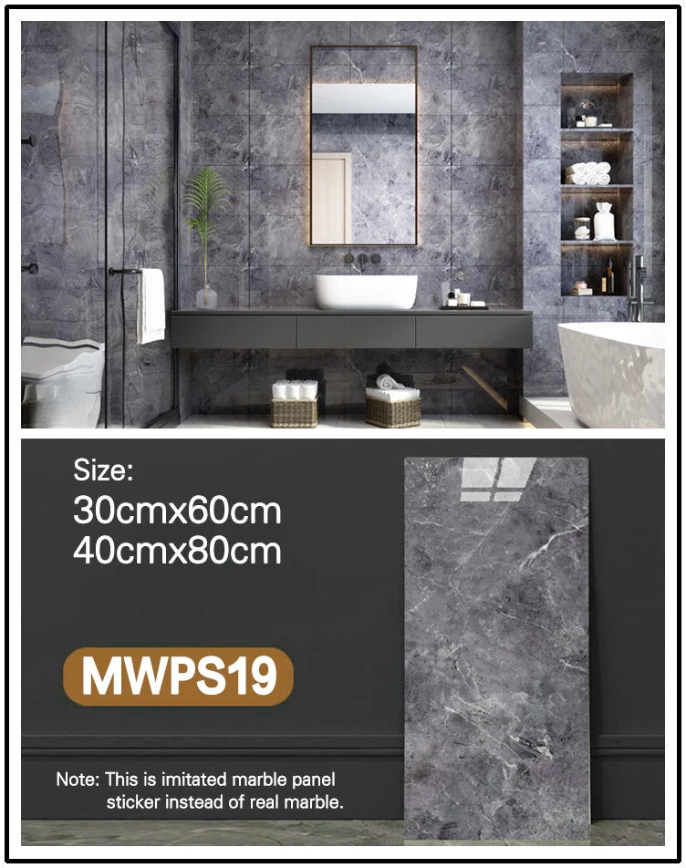Modern High Glossy PVC Wall Panels Marble Look Eco-Friendly Non-Toxic Soundproof Geometric Waterproof Entertainment Living Room