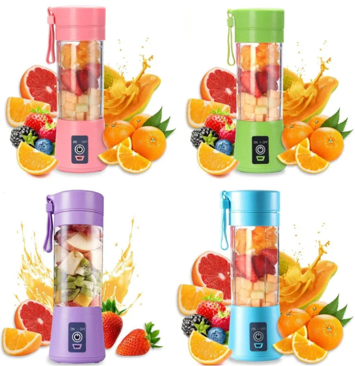 Electric Personal Travel Sports Portable Blender Juice Maker Portable USB Blender USB Rechargeable Mini 380ml Fruit Juicer