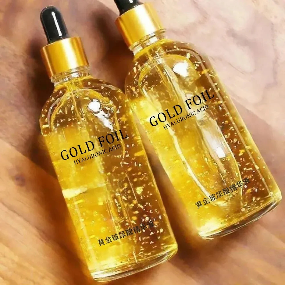 100ml 24k黄金玻尿酸烟酰胺面部精华液面部提拉胶原蛋白精华护肤精华液