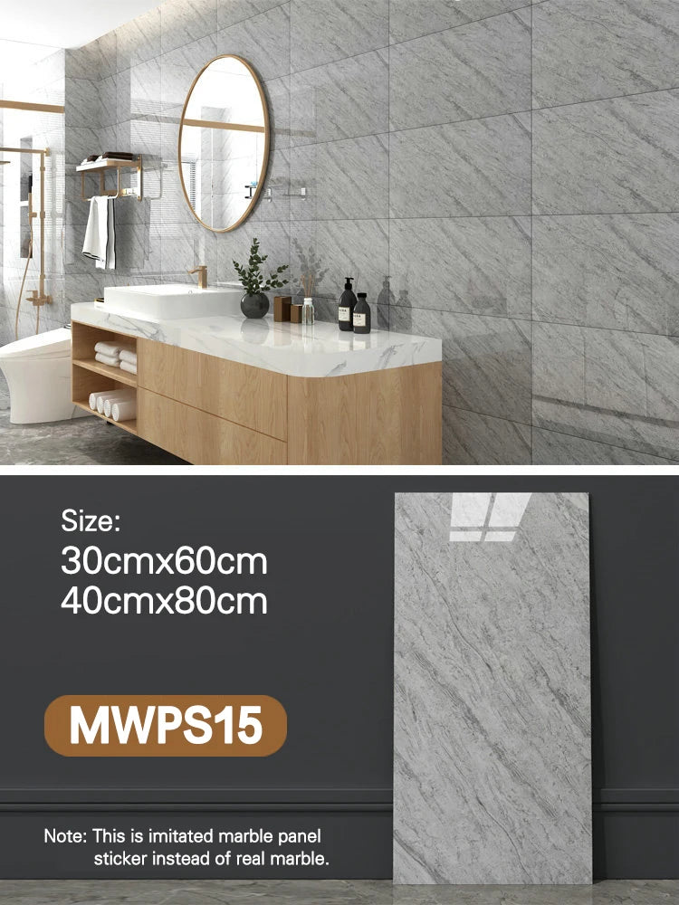 Modern High Glossy PVC Wall Panels Marble Look Eco-Friendly Non-Toxic Soundproof Geometric Waterproof Entertainment Living Room