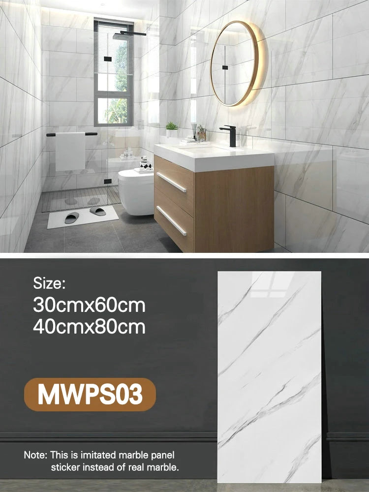 Modern High Glossy PVC Wall Panels Marble Look Eco-Friendly Non-Toxic Soundproof Geometric Waterproof Entertainment Living Room