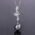 2025 New Brass Platinum Plated 14mm Fritillaria Pearl Fashion Simple Music Symbol Jewelry Set for Anniversary Occasions