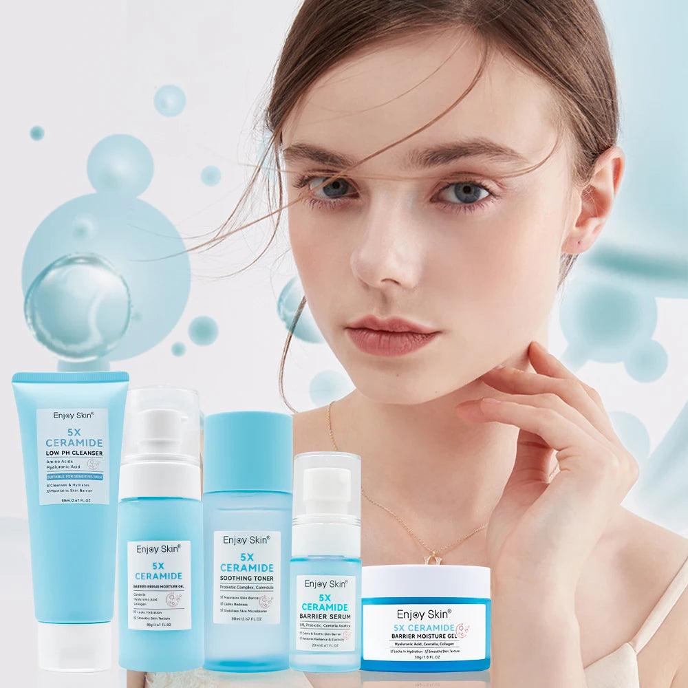 Natural Organic Face Care Moisturizing Repairing Rejuvenation Ceramide Hyaluronic Acid Face Cream Set