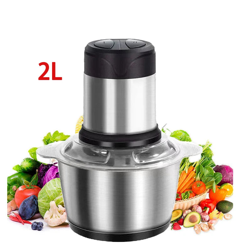 Multifunctional Kitchen Home 2L 3L 5L Food Vegetable Meat Chopper Stainless Steel Mini Meat Mincer Electric Meat Grinders