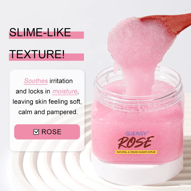 Fast customizationBody Scrub Private Label Skin Care Organic Strawberry Shea Butter Moisturizing Natural Exfoliating Sugar Whitening Body Scrub