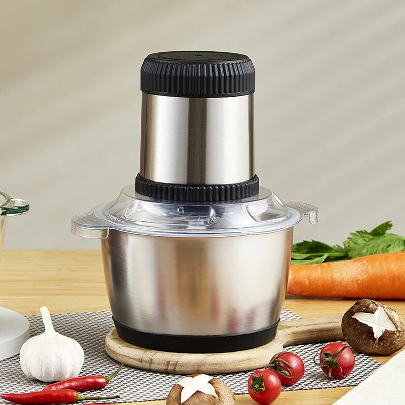 Multifunctional Kitchen Home 2L 3L 5L Food Vegetable Meat Chopper Stainless Steel Mini Meat Mincer Electric Meat Grinders