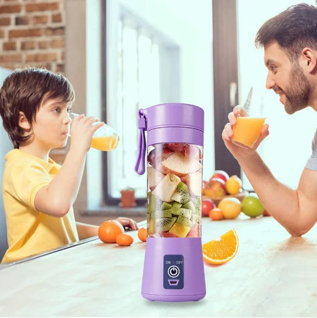 Electric Personal Travel Sports Portable Blender Juice Maker Portable USB Blender USB Rechargeable Mini 380ml Fruit Juicer