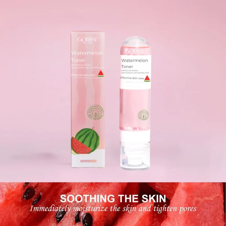 Watermelon Glow Vegan Organic Spray Facial Moisturizing Anti-Aging Hydrating Rose Water Watermelon Apha + BHA Face Toner Korean