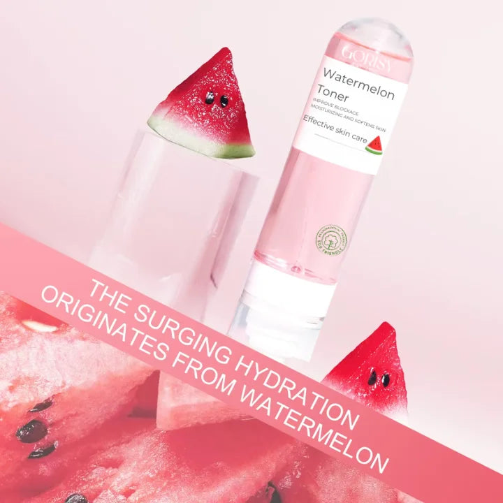 Watermelon Glow Vegan Organic Spray Facial Moisturizing Anti-Aging Hydrating Rose Water Watermelon Apha + BHA Face Toner Korean