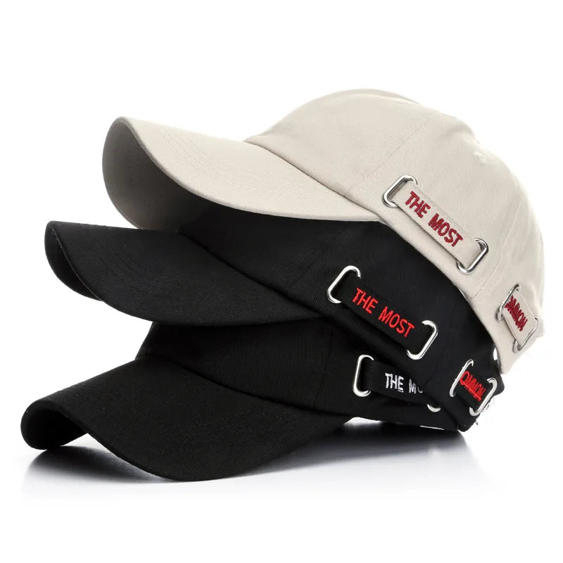 High Quality Korean Letters Versatile Casual Baseball Cap Summer Sunshade Trucker Hat for Men and Women