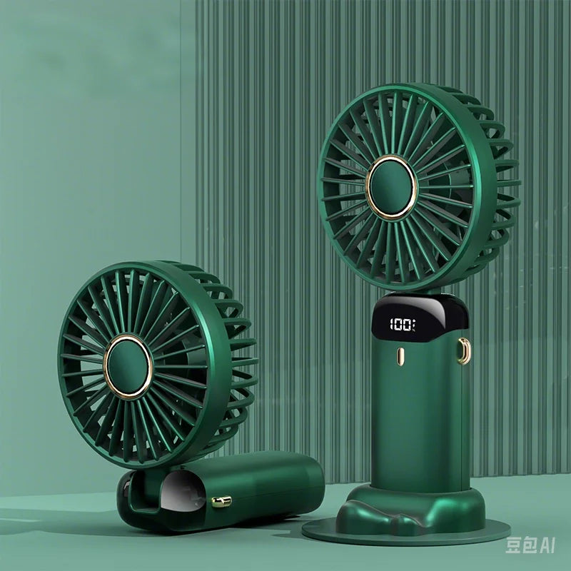 Rechargeable USB Handheld Portable Mini Fan with Foldable Cooling Fan 5 Speed for Students Car Office Desk Outdoor for Gift