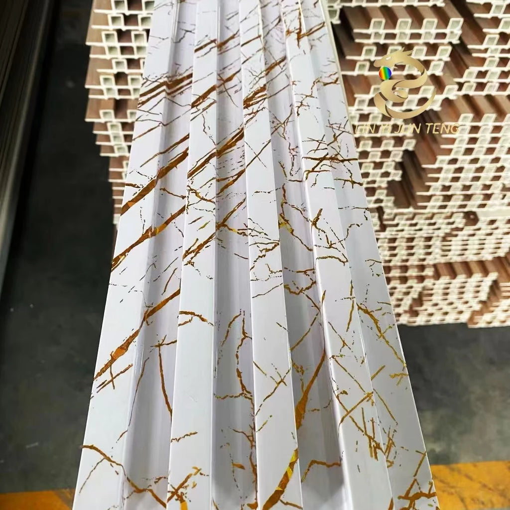 WPC Fluted Wall Panel 3D PVC Wood Alternative Outdoor/Commercial/Kitchen/Gym Panels Plastic Traditional Style for Kids