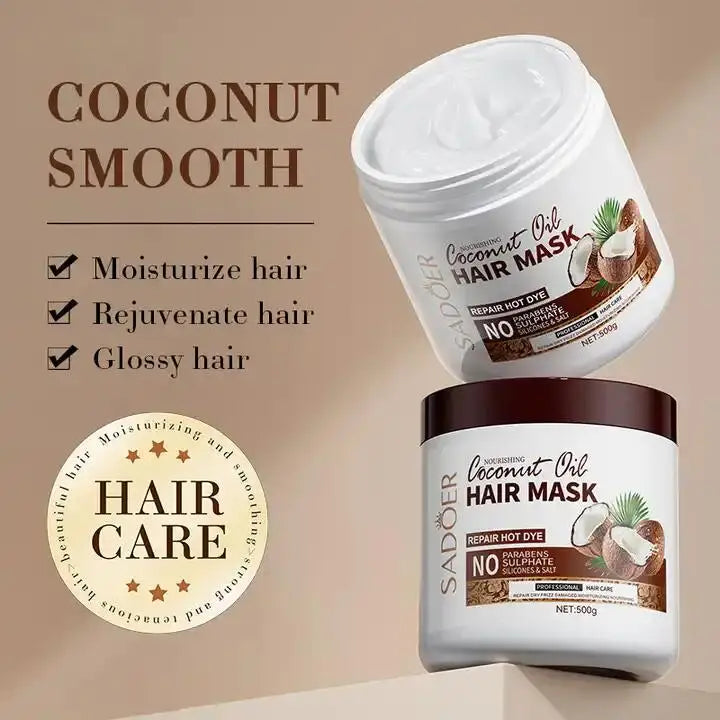 SADOER Coconut Skin Care Set Moisturizing Shower Gel Anti Dandruff Hand Cream Hair Mask Toothpaste Shampoo Skin Care Products