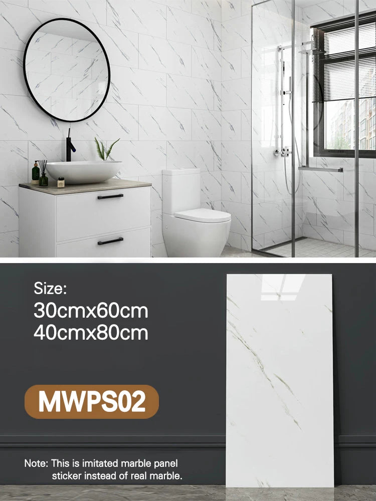Modern High Glossy PVC Wall Panels Marble Look Eco-Friendly Non-Toxic Soundproof Geometric Waterproof Entertainment Living Room