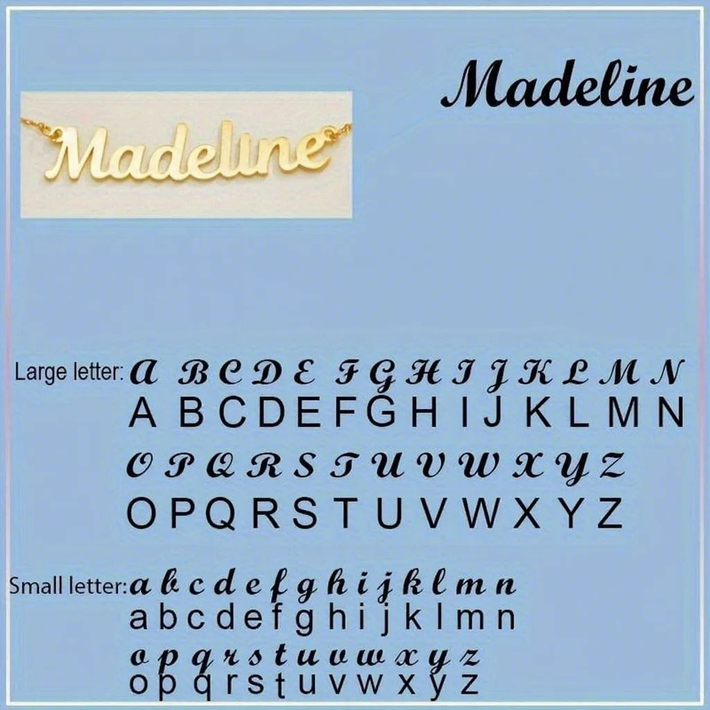 Customized Name Stainless Steel Necklace Jewelry PVD 18K Gold Plated Choker Personalized Nameplate Pendant Necklace for Women
