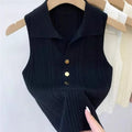 LHY Summer Knitted Vest Custom Tank Vest Slim Fit Hollow Lounge Mesh Camisole 2025 Fashion Basewear Wholesale Ribbed Crop OEM