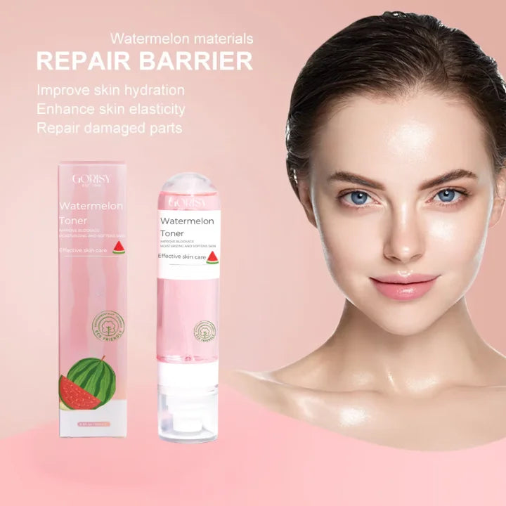 Watermelon Glow Vegan Organic Spray Facial Moisturizing Anti-Aging Hydrating Rose Water Watermelon Apha + BHA Face Toner Korean