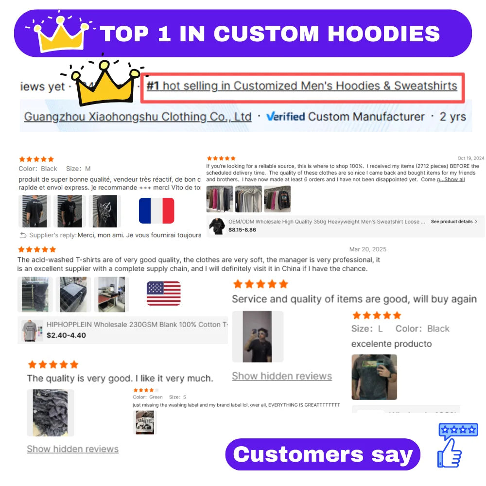 ODM OEM Custom Logo Streetwear Clothing Manufacturers Brand T Shirt Hoodies Sweatshirt Clothes Jacket Sweater Shorts Tracksuit