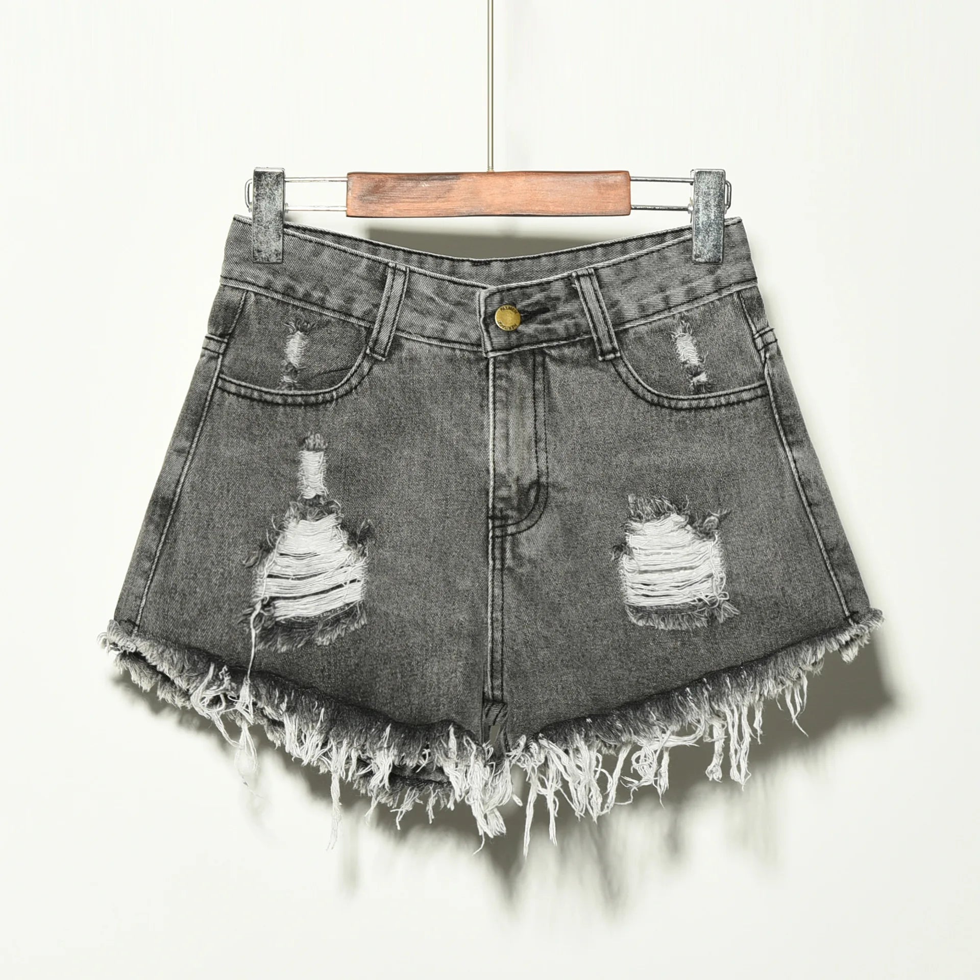 Wholesale  Stretch Women Ripped Denim Elastic Summer Plus Large Size Girls Lady Jean Jeans Shorts
