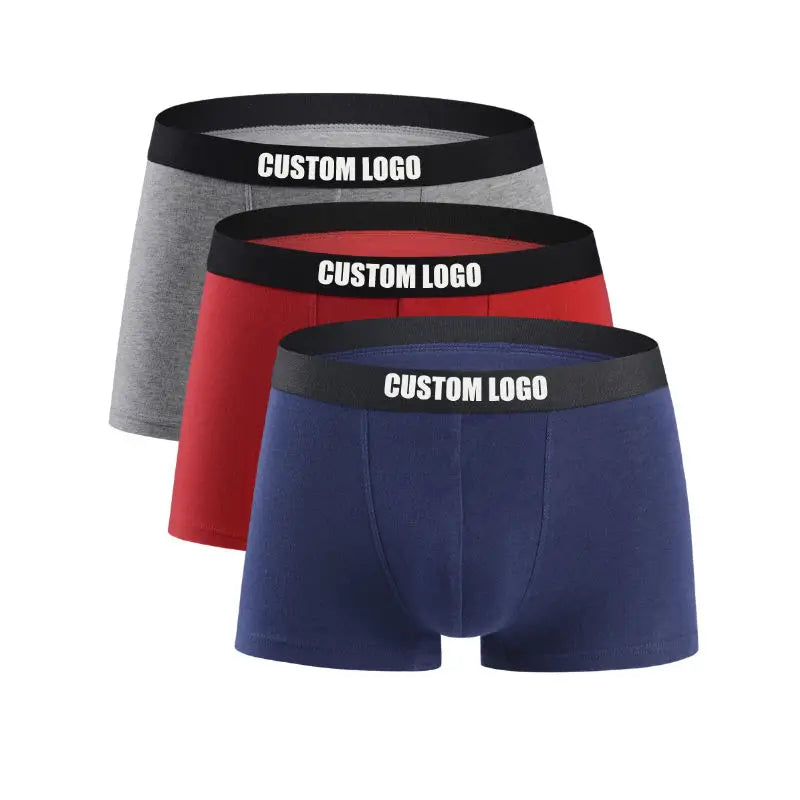 Minimum Quantity Men's Shorts White Adult Boxers Men's Logo Underwear