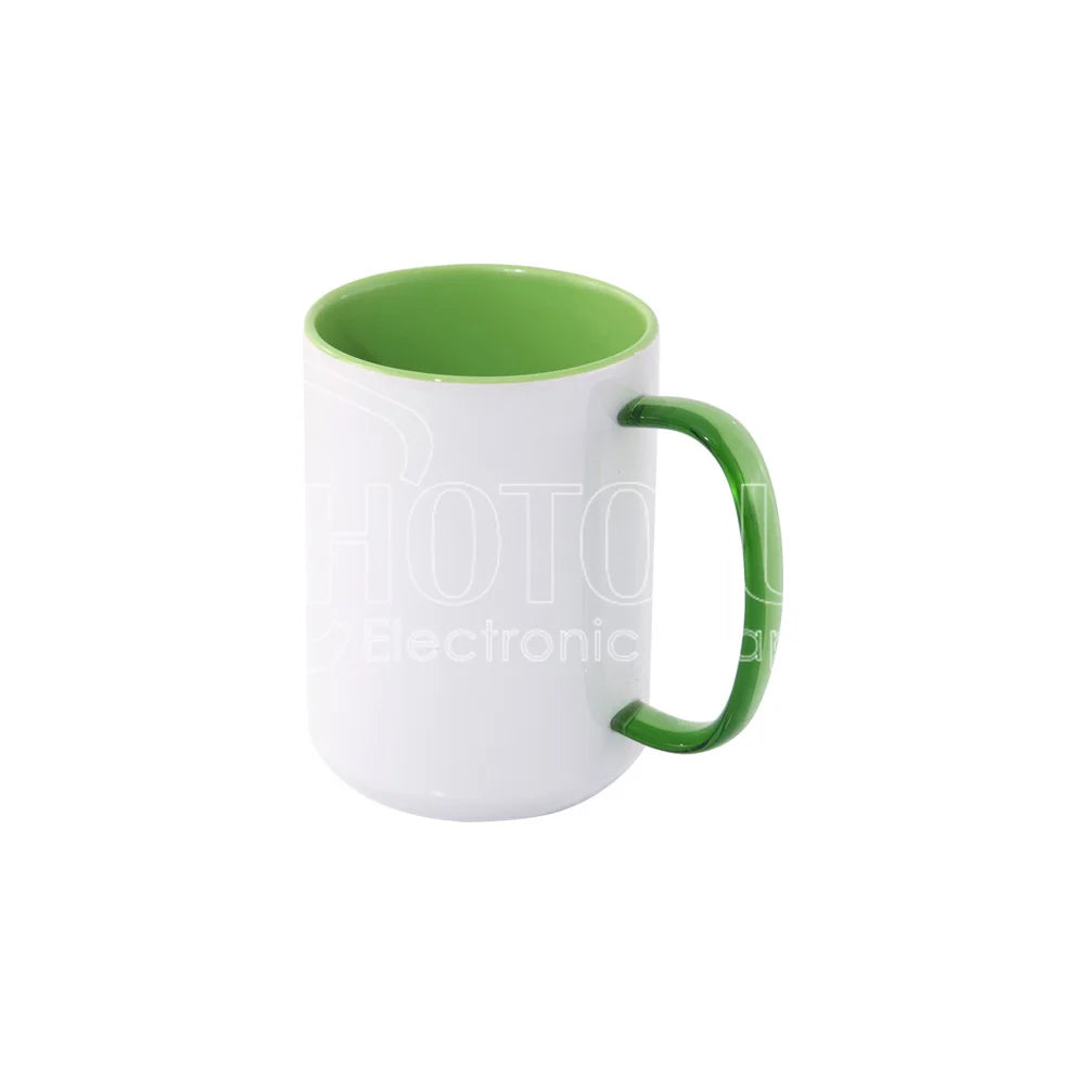 15 Oz. Sublimation Blank Inside & Handle Colored Ceramic Mug with Glass Handle