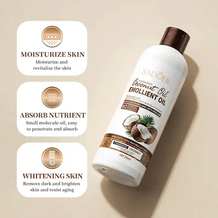 SADOER Coconut Skin Care Set Moisturizing Shower Gel Anti Dandruff Hand Cream Hair Mask Toothpaste Shampoo Skin Care Products