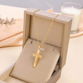 Hot Selling Waterproof 18k Gold Plated Stainless Steel Necklace Zircon Cross Heart Butterfly Letter Pendant Necklace for Women