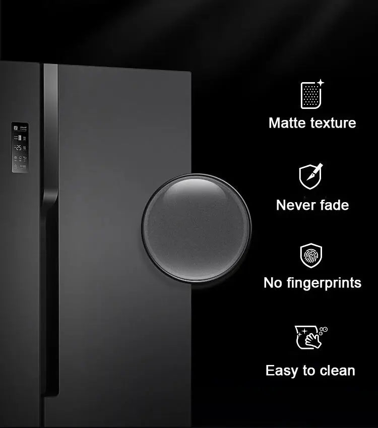608L Double Door Refrigerator Retro Home Kitchen Double Door Small Appliances Cute European and Red and Black Refrigerator